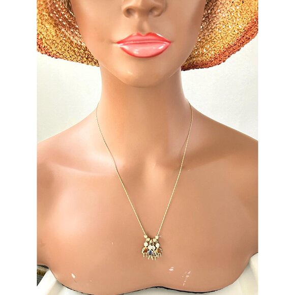 14k Gold Boys/Girls Gesmtones Pendants Necklace - Picture 7 of 7